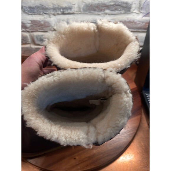 UGG Australia Brown Leather Boots size 40 - Picture 3 of 6